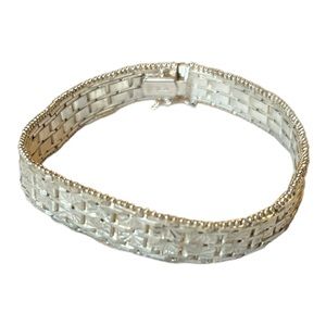 VTG Sterling Silver - ITALY MILOR 8mm Riccio Chain Link 7.25" Bracelet - 21.3g